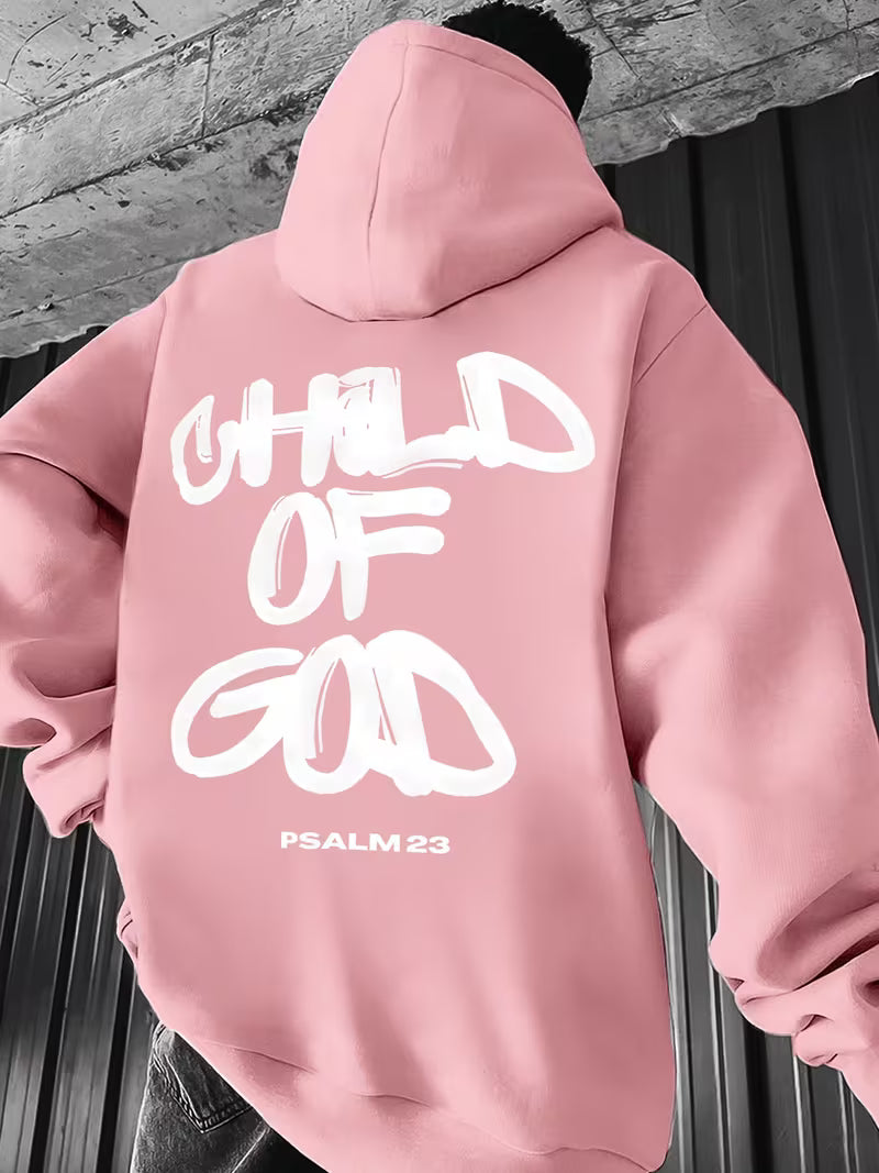 Unisex "God's Childhood" Print Drop-Shoulder Crewneck Sweatshirt, Autumn/Winter Men's Loose Fit Casual Long-Sleeve Pullover, Men's Daily Wear