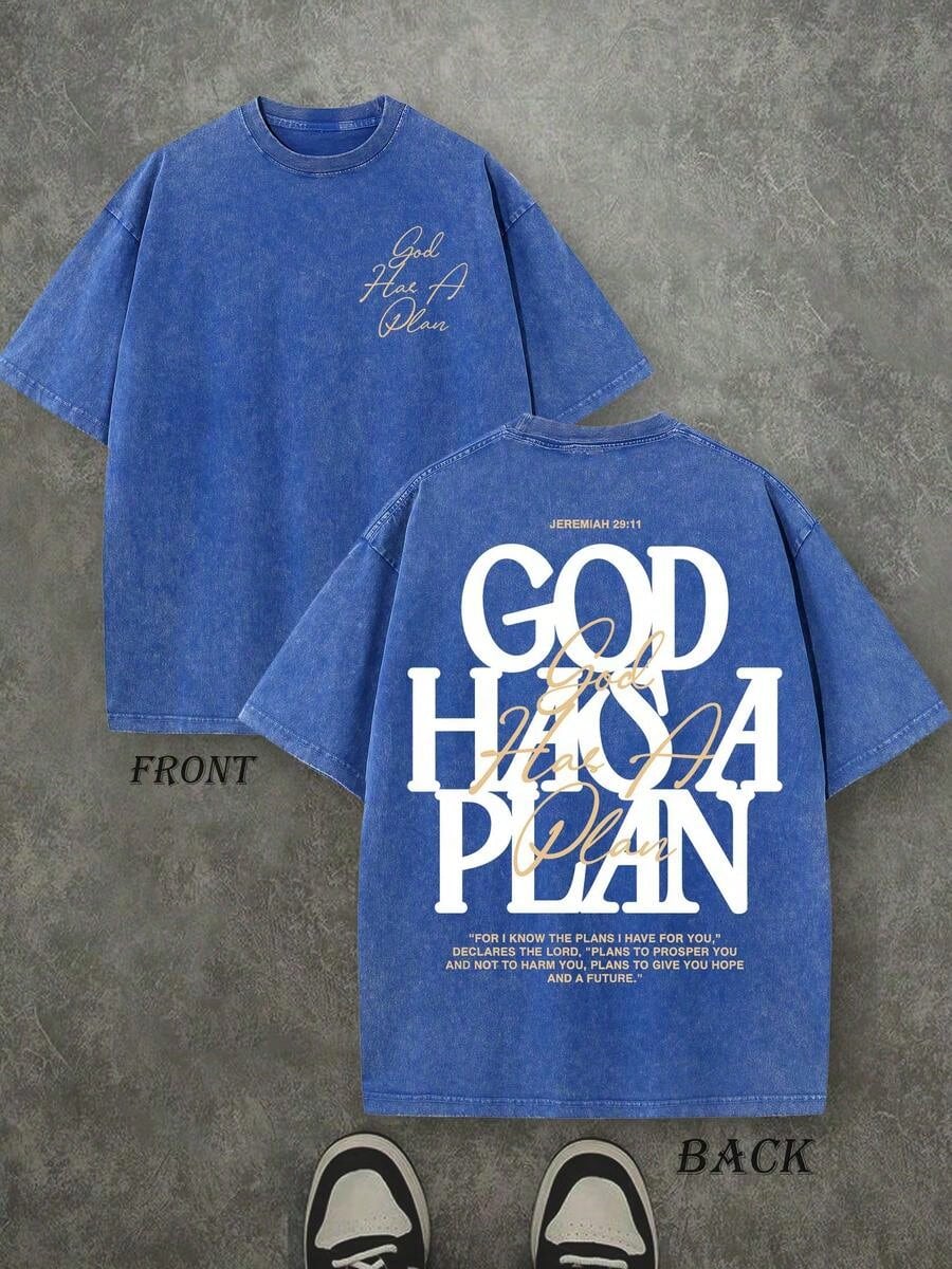 Retro Washed "GOD HAS A PLAN" T-Shirt