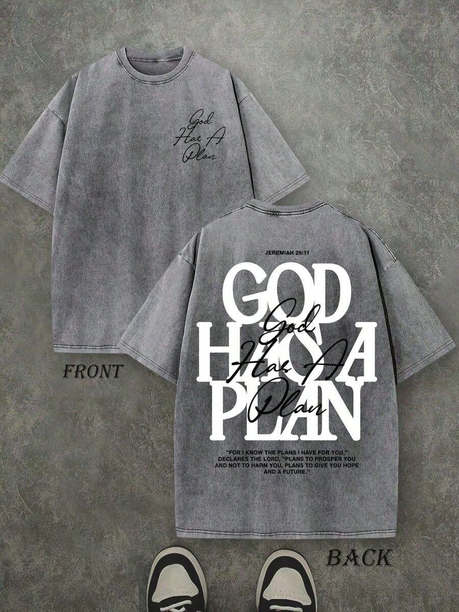 Retro Washed "GOD HAS A PLAN" T-Shirt