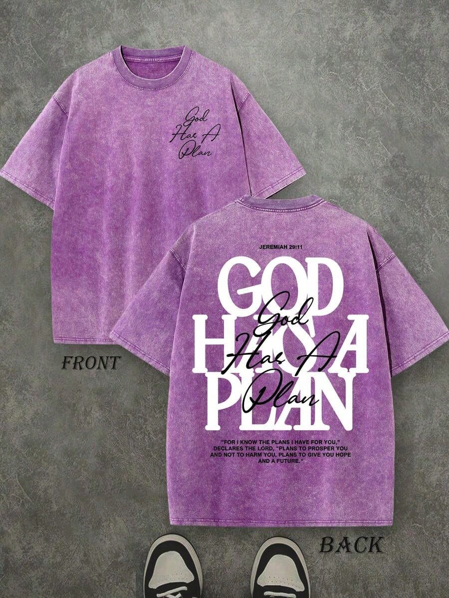 Retro Washed "GOD HAS A PLAN" T-Shirt
