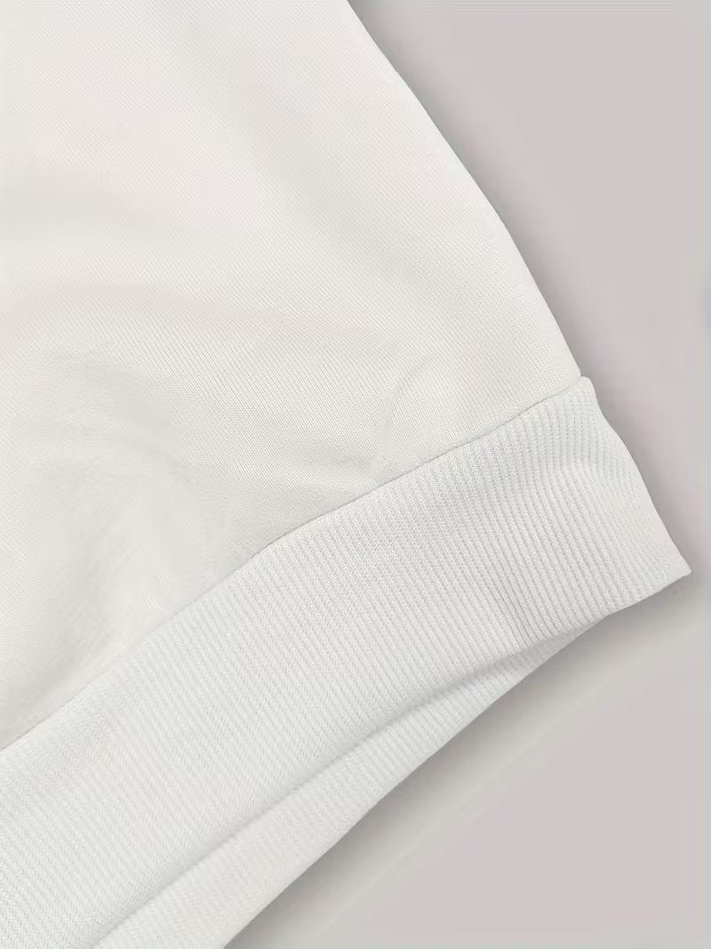 Unisex "God's Childhood" Print Drop-Shoulder Crewneck Sweatshirt, Autumn/Winter Men's Loose Fit Casual Long-Sleeve Pullover, Men's Daily Wear