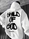 Unisex "God's Childhood" Print Drop-Shoulder Crewneck Sweatshirt, Autumn/Winter Men's Loose Fit Casual Long-Sleeve Pullover, Men's Daily Wear
