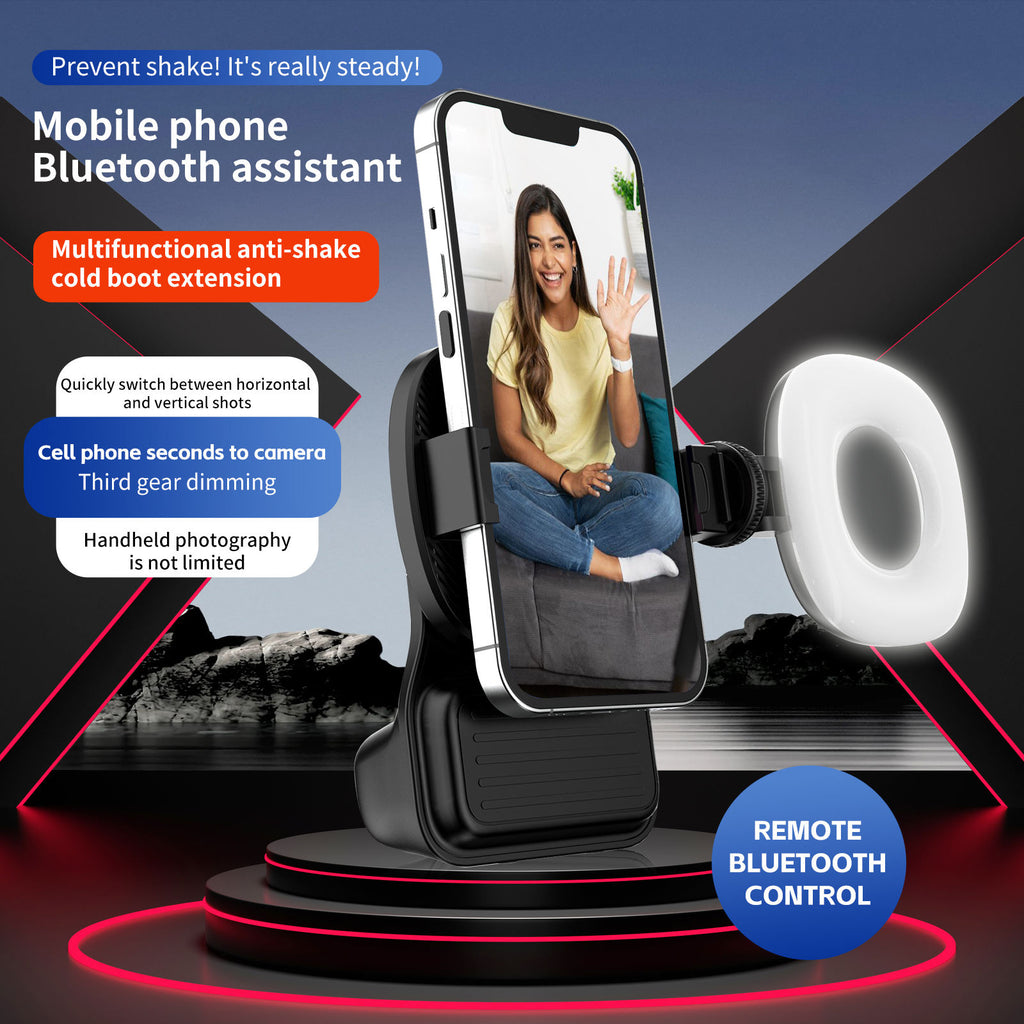 Portable Outdoor Flexible Selfie Camera Holder with Remote Control Fill Light for Mobile Phone Photography Assistant