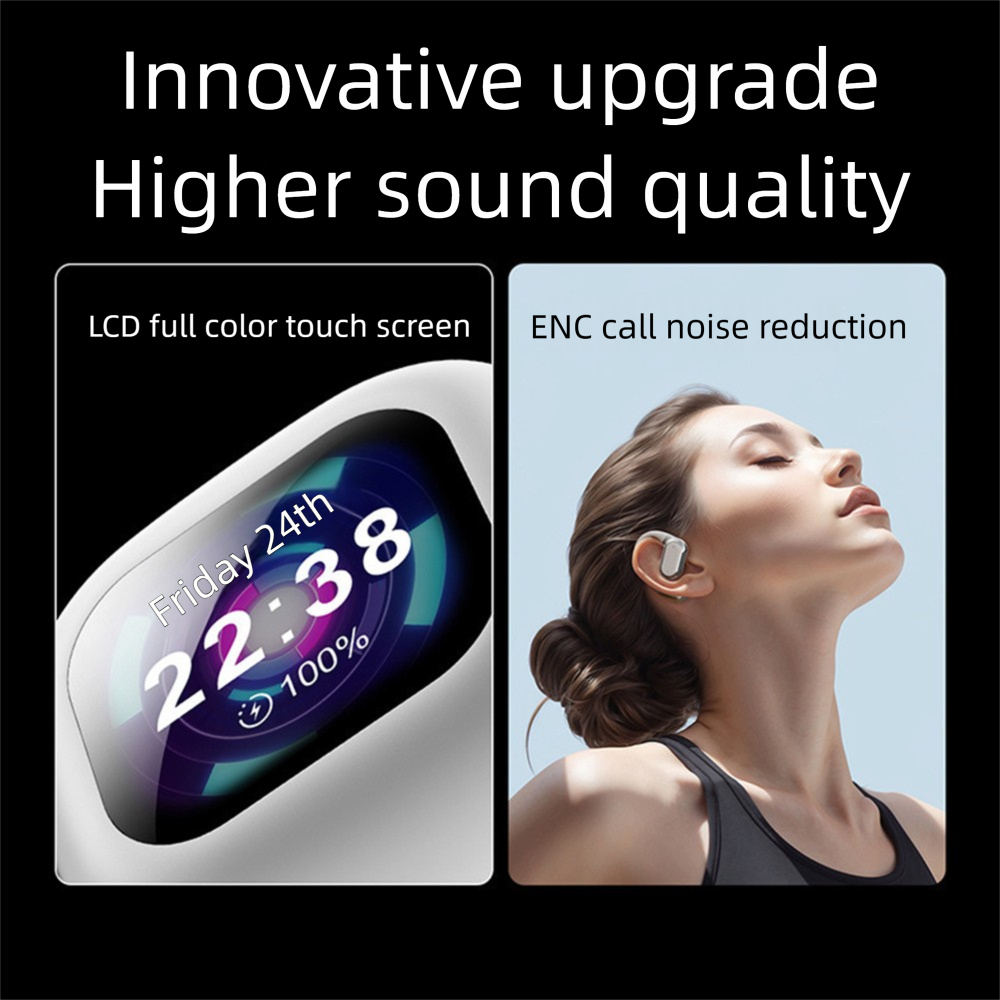 Surround Sound Gym Earbuds With Touchscreen Display Case