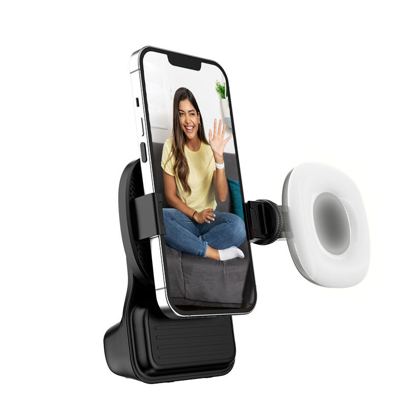 Portable Outdoor Flexible Selfie Camera Holder with Remote Control Fill Light for Mobile Phone Photography Assistant