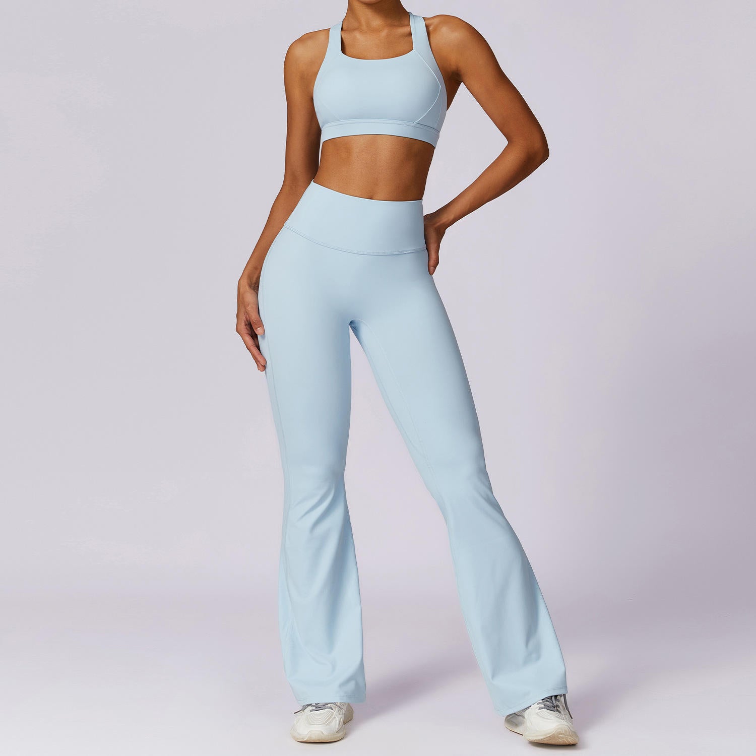 High-Waist Sports Bra & Shorts Set