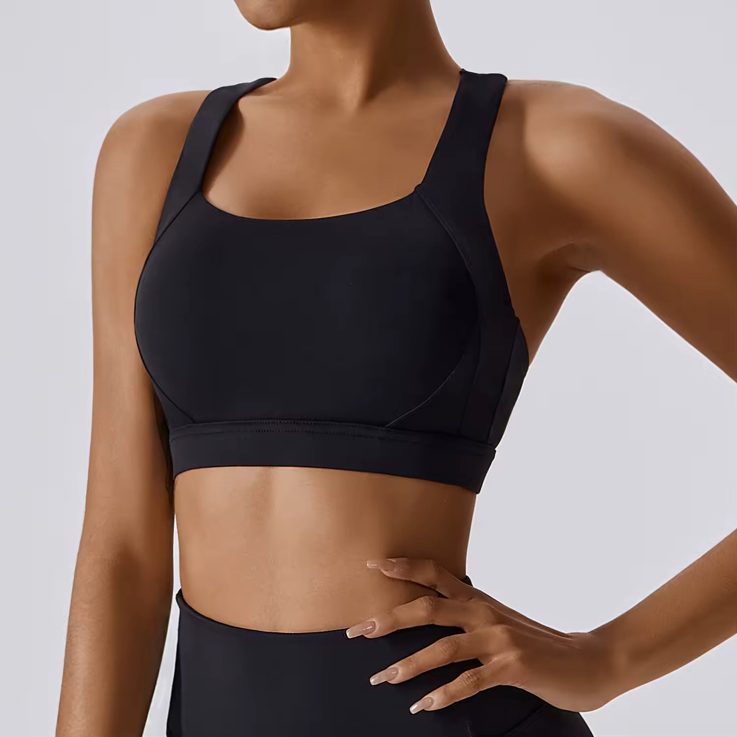 High-Waist Sports Bra & Shorts Set