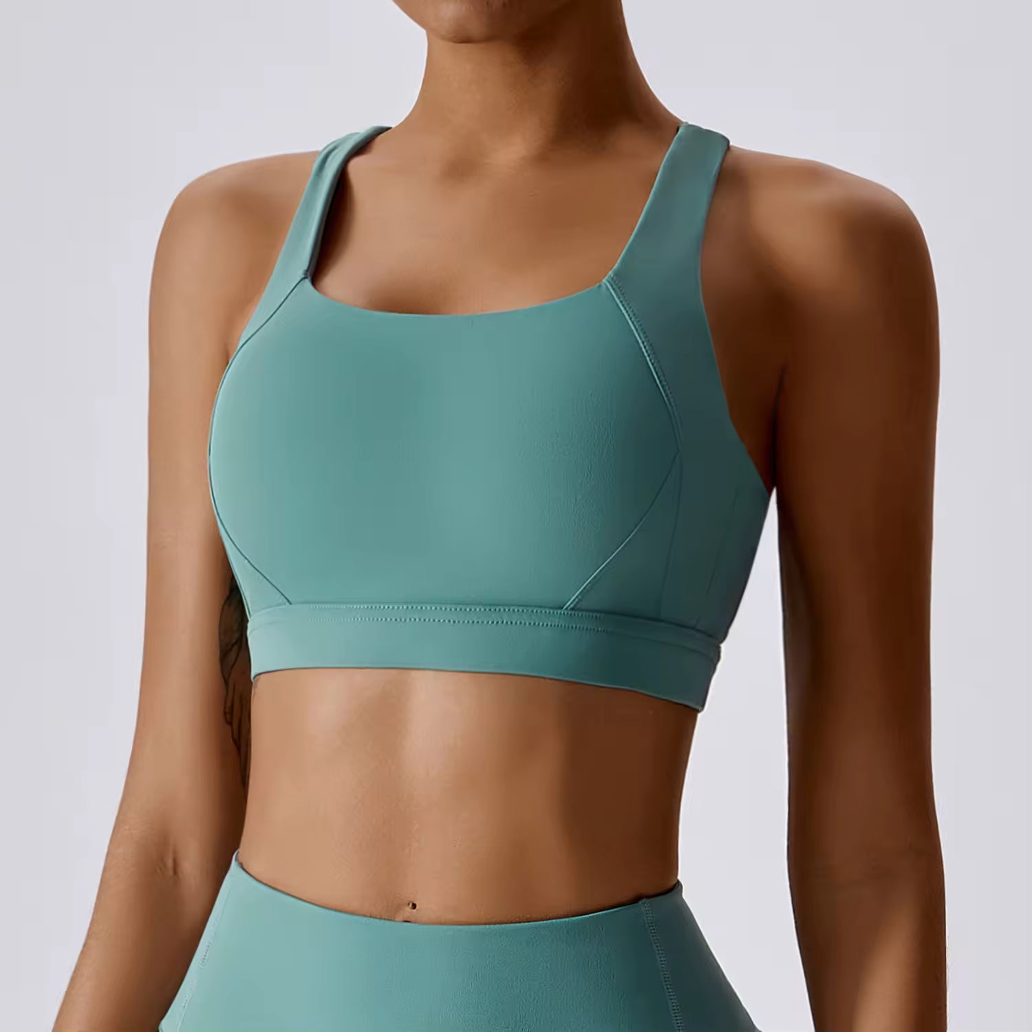 High-Waist Sports Bra & Shorts Set
