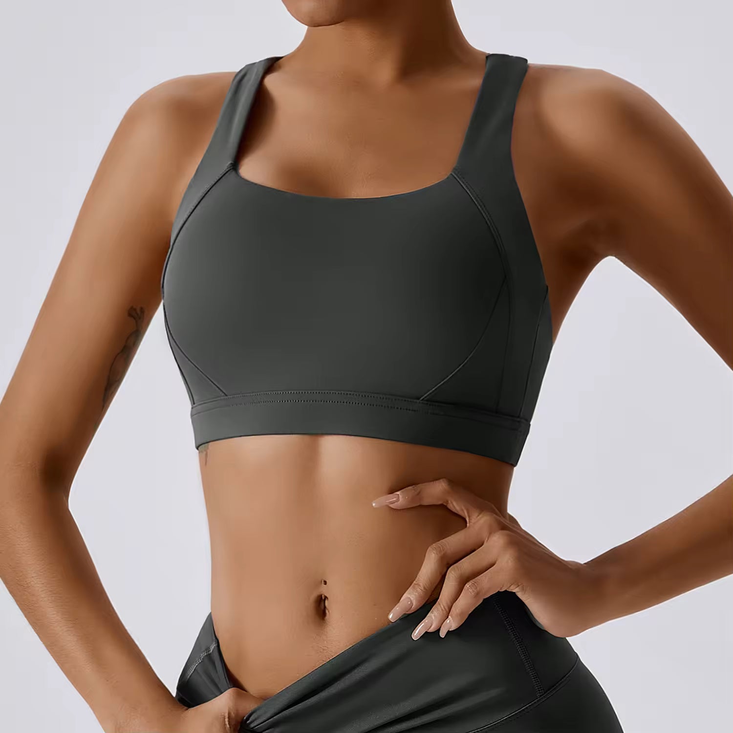High-Waist Sports Bra & Shorts Set