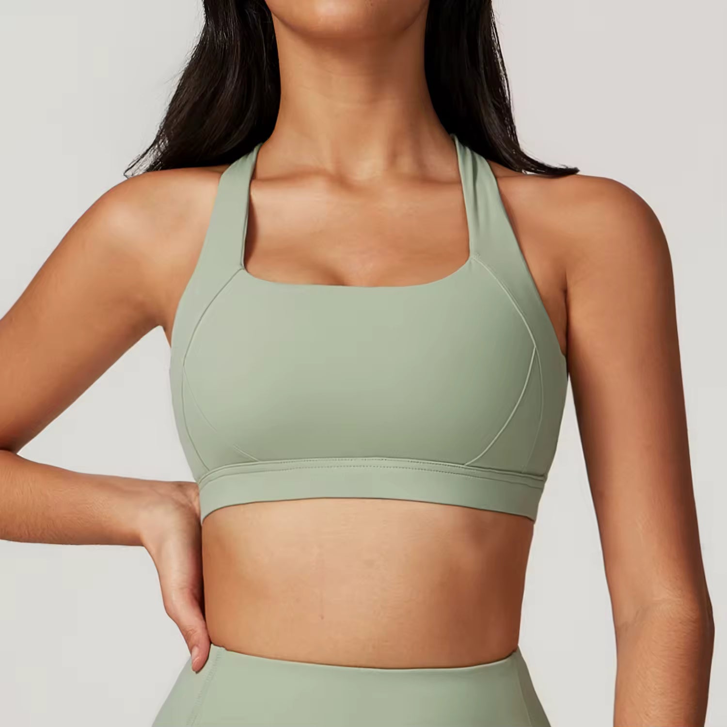 High-Waist Sports Bra & Shorts Set
