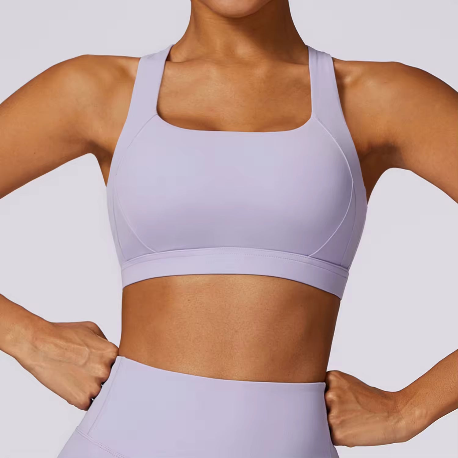 High-Waist Sports Bra & Shorts Set