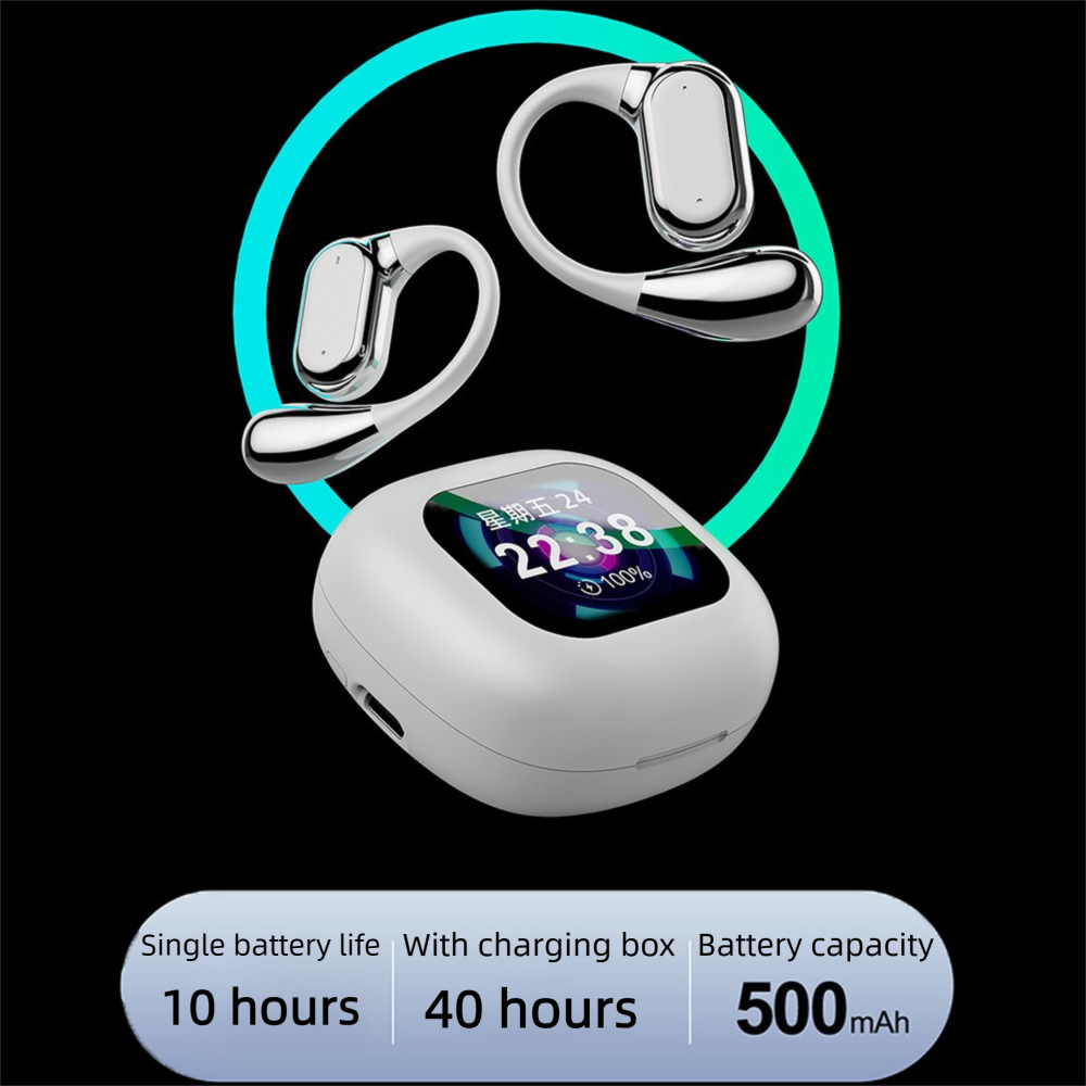 Surround Sound Gym Earbuds With Touchscreen Display Case