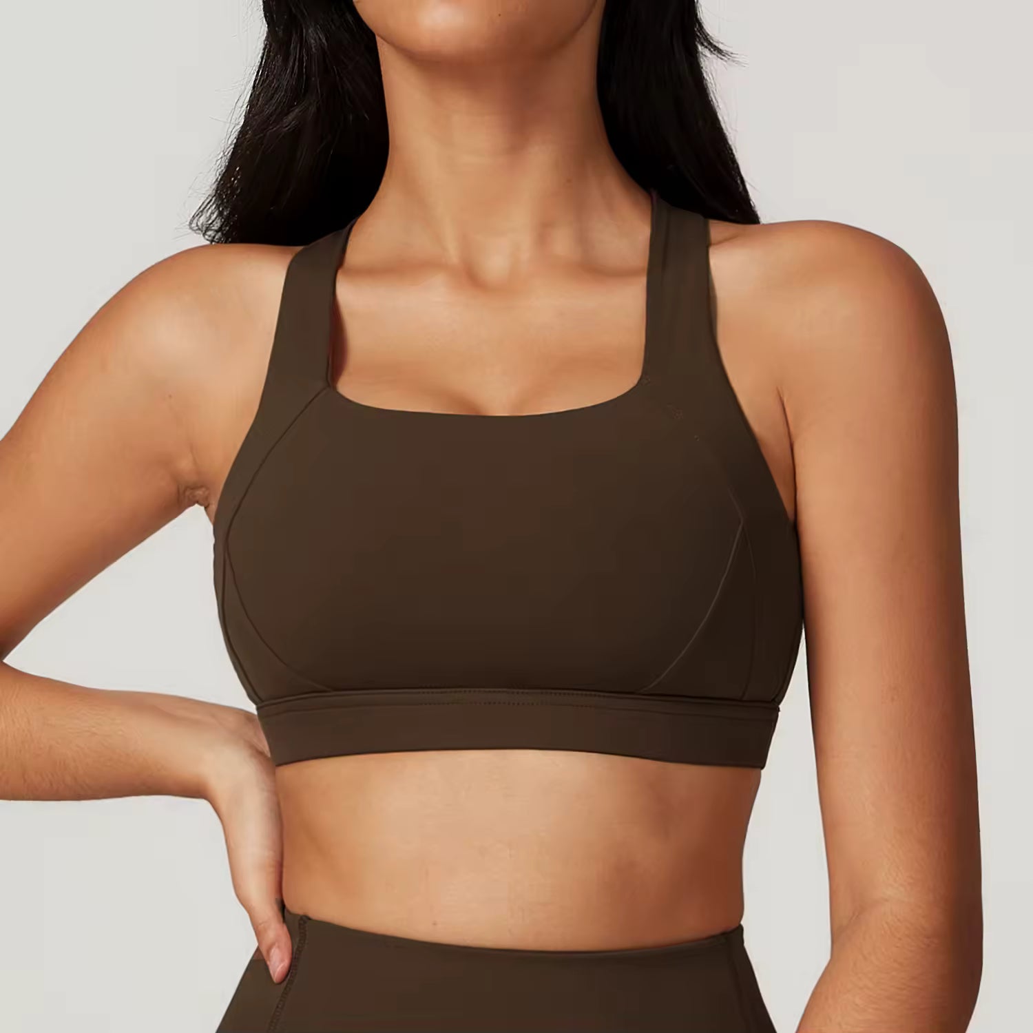 High-Waist Sports Bra & Shorts Set