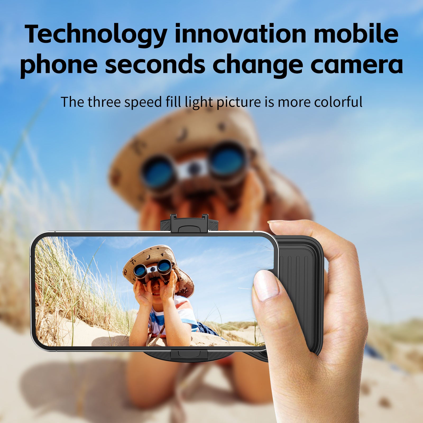Portable Outdoor Flexible Selfie Camera Holder with Remote Control Fill Light for Mobile Phone Photography Assistant
