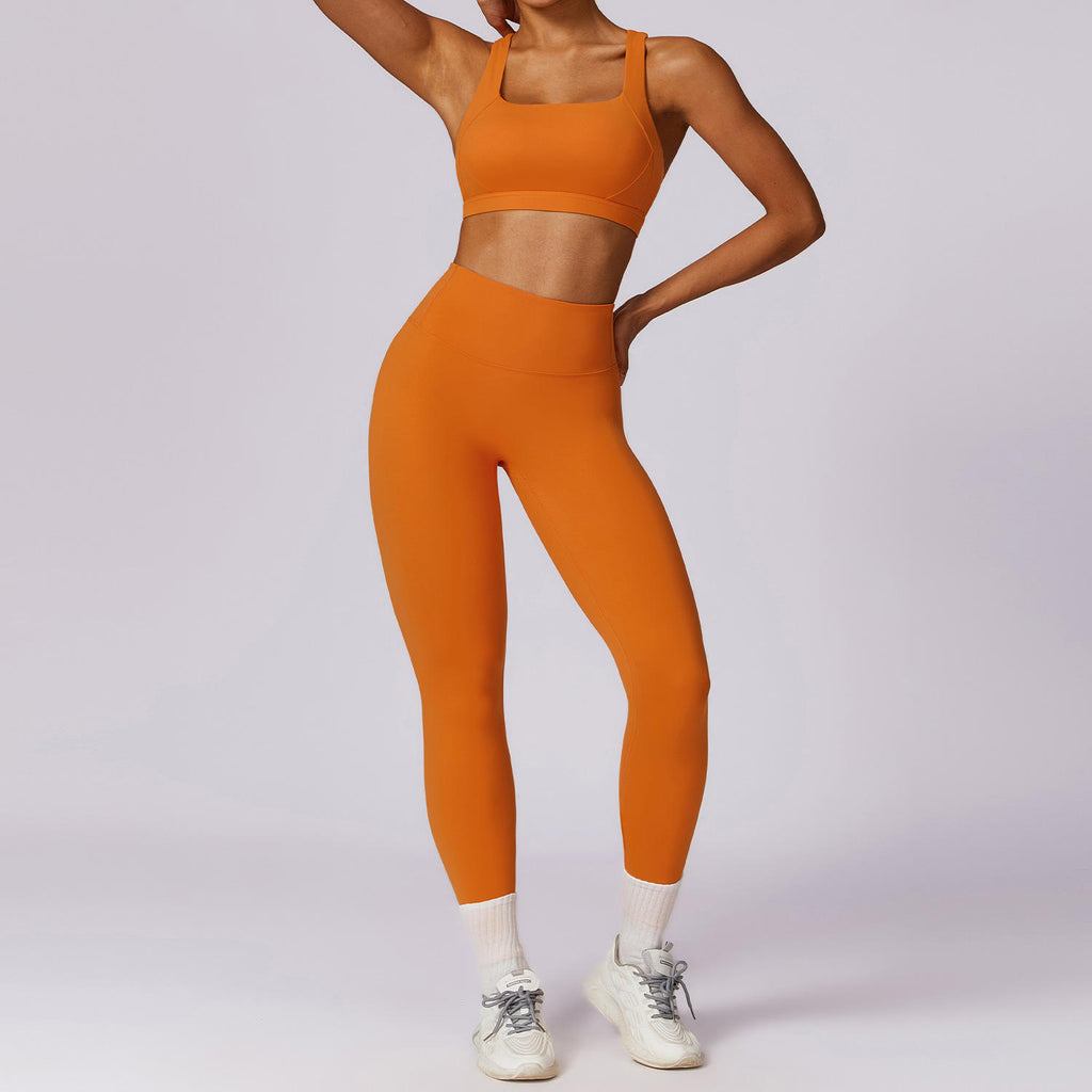 High-Waist Sports Bra & Shorts Set